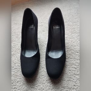 Stuart Weitzman Black Cloth Heels